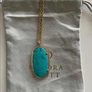 Kendra Scott Long Pendant Necklace in Turquoise